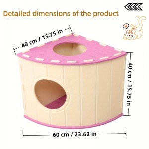 Eco-friendly Acoustic Panel Cat Bed – Cute Felt Cat Cave, New Design Durable Pet Bed for Indoor Pets & Pet Accessories