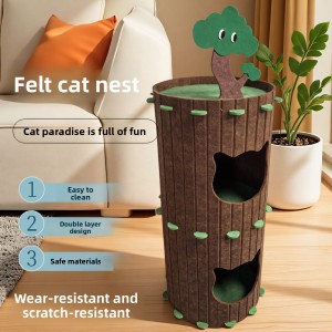 Customized Acoustic Panel Cat Bed – Warm Felt Cat Cave House, Popular Cozy Pet House for Indoor Cats & Puppies