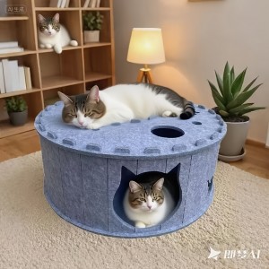 Multi Color Acoustic Panel Cat Bed – Popular Felt Cat Cave, Warm Eco-friendly Pet Bed for Indoor Pet Accessories New