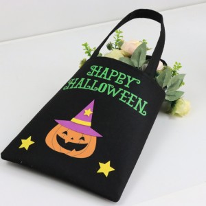 Cute Halloween Felt Candy Bag – Durable Festival Felt Tote for Trick-or-Treat