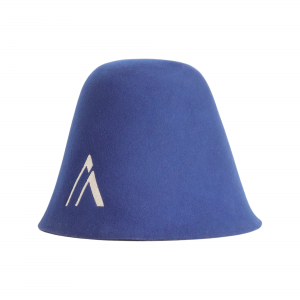 Merino Wool BLUE Russia Cool Useful Custom Felt Wool Sauna Hat for Women and Man