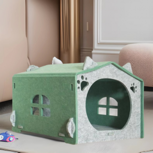 Comfy Acoustic Panel Cat Bed – Hot Sale Felt Cat Cave House, Eco-friendly Cute Pet Bed for Indoor Cats & Dogs