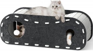 Warm Cozy Acoustic Panel Cat House – Felt Cat Cave Bed, New Eco-friendly Cute Pet Nest for Indoor Cats