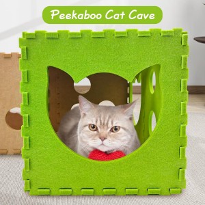 Hot Sale Acoustic Felt Cat House – Eco-friendly Cozy Cat Cave Bed, New Design Durable Pet House for Indoor Pets