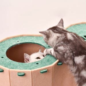 Warm Acoustic Panel Cat Bed – Customized Felt Cat Cave, Hot Sale Cozy Pet House for Indoor Cats & Small Dogs