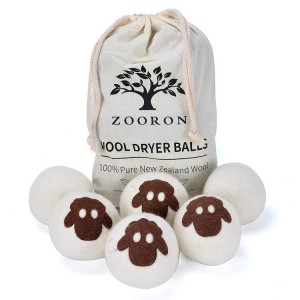 wool dryer balls with sheep logo
