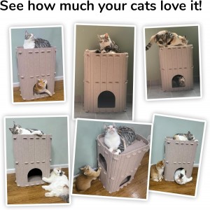 Cozy Warm Acoustic Felt Cat Bed – Acoustic Panel Cat Cave, Popular Cute Pet House for Indoor Cats & Puppies