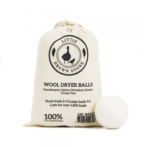 New Arrivals 6 Pack Eco Friendly Wool Dryer Balls for Laundry Machine in Cotton Bag