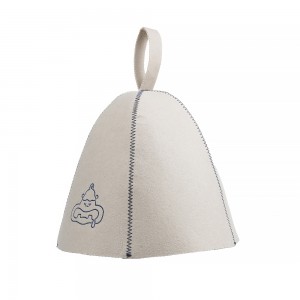 Popular Wool Felt Polyester Felt Sauna Hat – Unisex Adult Spa Cap, Head Protection Anti-heat for Sauna Room