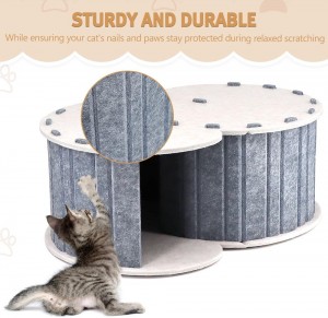 Cute Acoustic Felt Panel Cat Bed – New Design Warm Cat Cave, Eco-friendly Pet House for Indoor Cats & Multi Color Pet Supplies