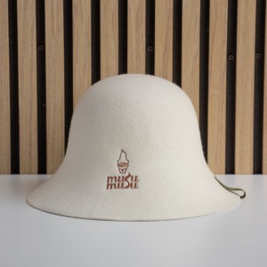 [Copy] Wholesale Custom Logo Japan Banya Wool Felt Sauna Sweat Sauna Hat with Hanging Hoop Custom Logo