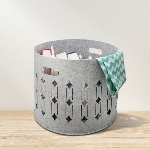 Accept customized color and logo felt storage basket for toy and clothes storage in daily life