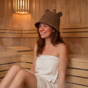 外国女士桑拿帽_四分之三角度