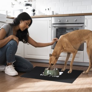 Anti-slip Washable Polyester felt food meal bowl pet mats & pads for dog