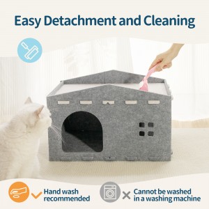 Eco-friendly Acoustic Panel Cat Cave – Felt Cat Bed House, New Design Warm Durable Pet Nest for Indoor Pets