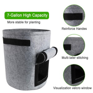 Durable and breathable Felt Grow Bag for Potato Plant