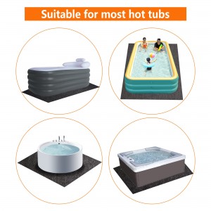 74×72”Waterproof Anti Slip 100% Polyester Material with PE TPE Backing Hot Tub Mat