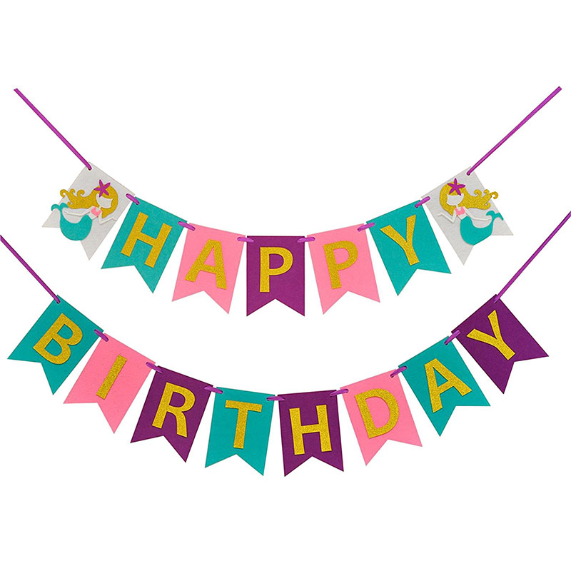 Super Lowest Price Mounted Felt Bobs - Happy Birthday Banner – Rolking