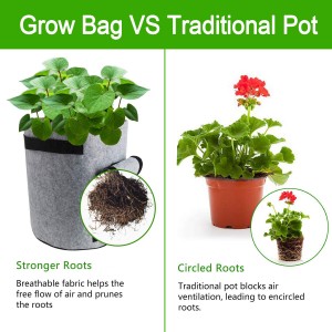 Durable and breathable Felt Grow Bag for Potato Plant