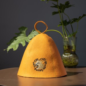 Sauna Room Essential: Unisex Adult Wool Sauna Cap – Hot Sale Anti-Heat Head Protection Wool Felt