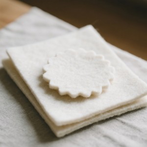 Premium 100% White Wool Felt Sheets – Industrial Grade for Precision Crafting & Seasonal DIY