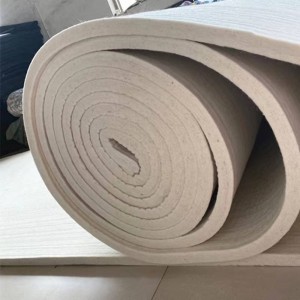 High-Density White Wool Felt Rolls | Industrial Felt Material for Sealing, Insulation & Buffering
