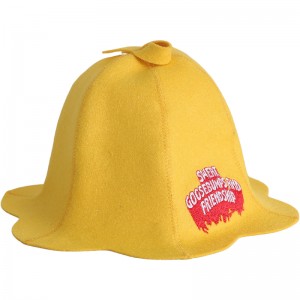 Hot Sale Wool Felt Sauna Hat Colorful Adult Head Protection Cap for Spa Sauna Room