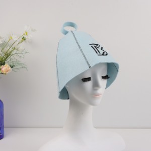 Natural Wool Material Sauna Hat Handmade Unisex-Adults Wool Sauna Hat Spa Caps Russian Japanese Sauna Banya Hat