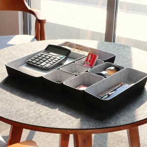 felt material  seamless one-piece desktop organizer set