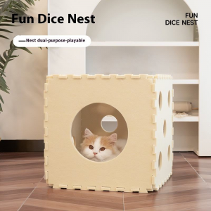 Popular Acoustic Felt Panel Cat Bed – Hot Sale Cat Cave, Warm Eco-friendly Pet Bed for Indoor Pets & Customized