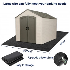 Wholesale Felt Outdoor Storage Shed Mat Waterproof Dustproof Outdoor Carport Mat- Backing PE Prevents Liquid Penetration