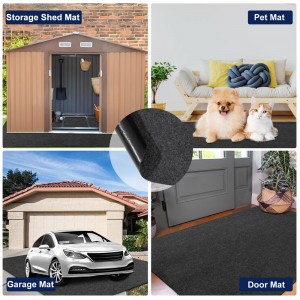 Wholesale Felt Outdoor Storage Shed Mat Waterproof Dustproof Outdoor Carport Mat- Backing PE Prevents Liquid Penetration