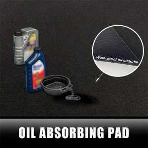 Factory Wholesale Reusable Oil Spill Mat Waterproof Car Repair Mat Washable Felt Garage Floor Mat for Floor Protection