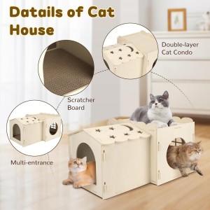 Popular Acoustic Panel Cat Bed – Customized Felt Cat Cave House, Eco-friendly Warm Pet Bed for Indoor Pet Supplies New