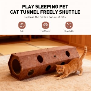 Hot Sale Acoustic Felt Panel Cat Bed – Multi Color Cat Cave House, Warm Eco-friendly Pet House for Indoor Cats