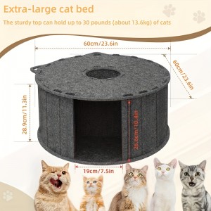 Multi Color Acoustic Panel Cat Bed – Popular Felt Cat Cave, Warm Eco-friendly Pet Bed for Indoor Pet Accessories New