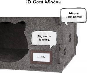 Eco-friendly Acoustic Felt Panel Cat Bed – New Design Cute Cat Cave, Durable Warm Pet House for Cats & Puppies