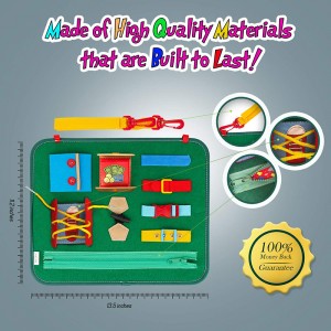 Colorful Activity Sensory Play Set to Stimulate Motor Skills Toddler Busy Board