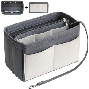 Multi-pocket Cosmetic Bag Felt Insert Bag Organizer