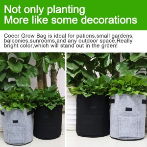 Durable and breathable Felt Grow Bag for Potato Plant