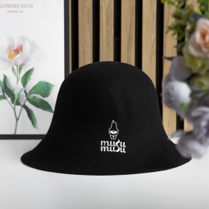 Anti Heat Sauna Hat Wool Felt Shower Hats Sauna Bathroom Accessories Wool Sauna Hat Custom Embroidery Logo