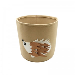 hedgehog shape felt storage laudry basket