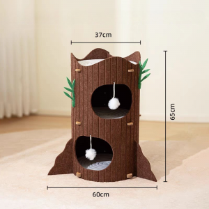 New Design Acoustic Panel Cat Bed – Warm Cozy Felt Cat Cave, Eco-friendly Pet House for Indoor Cats & Small Dogs Multi Color