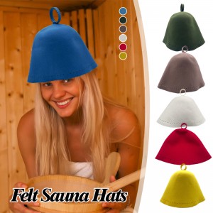 Wool Felt Sauna Hat Black Hair Protection Spa Sauna Accs For Bath Protection Sweat Steam Waterproof Handmade Felt