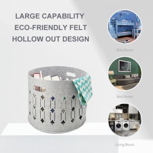 Accept customized color and logo felt storage basket for toy and clothes storage in daily life