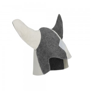 Unique Shape Wool Felt Sauna Hat Custom Logo Anti Heat Head Cap