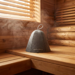 Personalized  Polyester Sauna Cap with Handle | Breathable & Anti-Odor