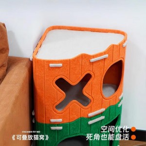 Versatile Acoustic Panel Cat Bed – Felt Cat Cave, Durable Warm Pet House for Indoor Pets Custom Color Options