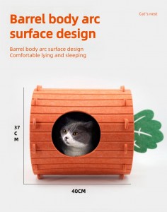 New Design Acoustic Felt Cat Cave – Acoustic Panel Cat Bed, Cozy Cute Multi Color Pet House for Indoor Cats