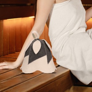 Hot Sale Anti-Heat Sauna Hat Unisex Adult Wool Felt Cap for Sauna Room Spa & Head Protection